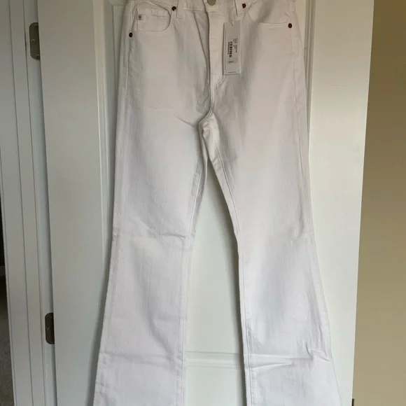 Ag Adriano Goldschmied Women's White Jeans - Alexxis Boot - Picture 2 of 7